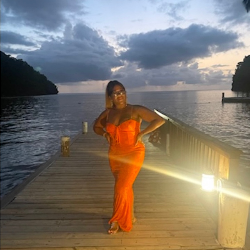 New orange Fashion Nova dress